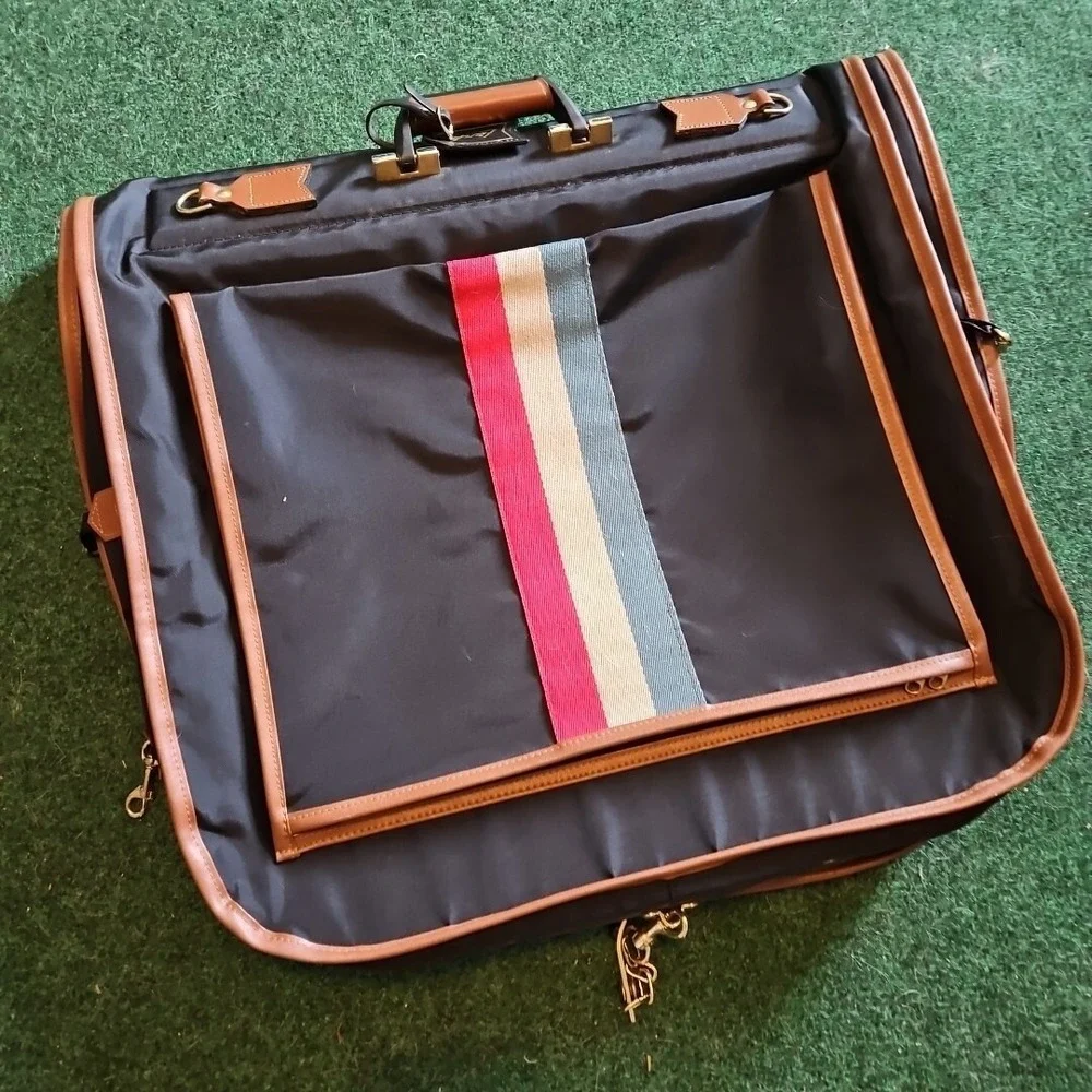 Vintage Lark‎ Travel Suit Luggage Garment Bag Black Brown Rare